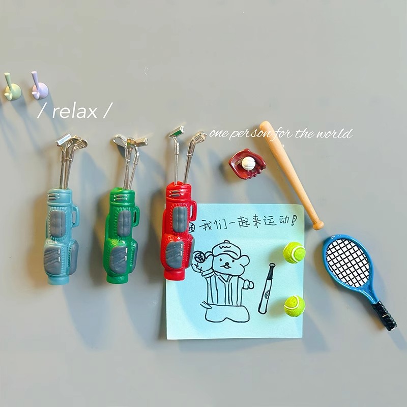 Sports Equipment Fridge Magnet - Golf Equipment Photos review and price