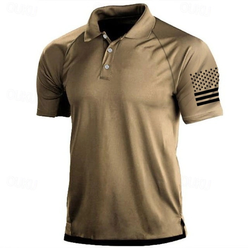 3D Print USA Flag Pattern Polo - Golf Equipment Sales review and price